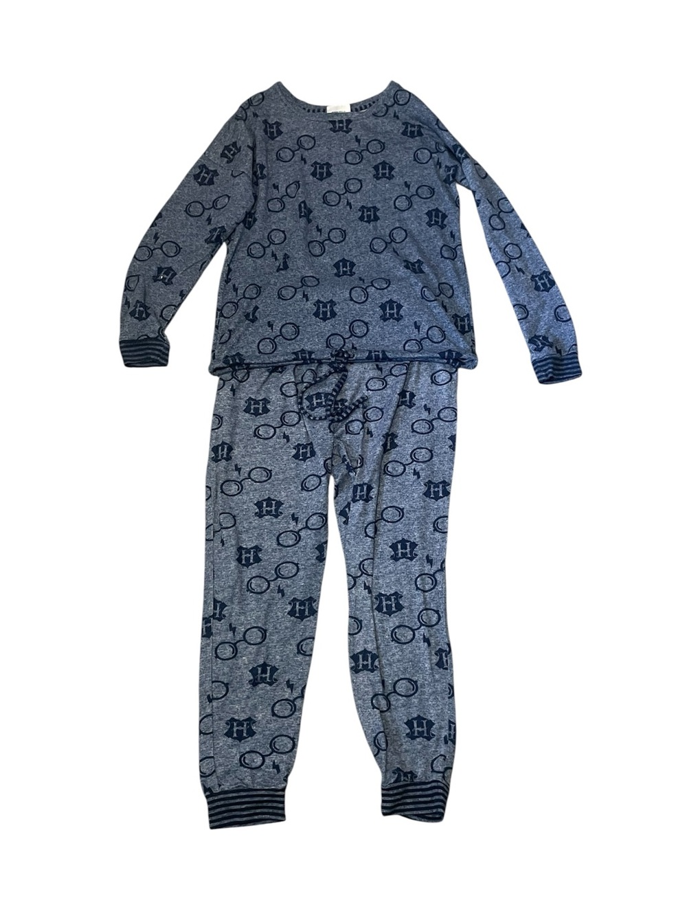 Womens Blue Printed Pajama Set - Harry Potter